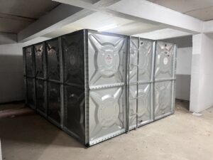 Galvaniz modüler su deposu dış cephe görünümü