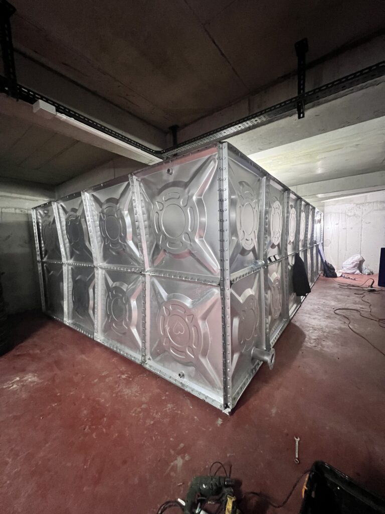 Modüler yapıya sahip galvaniz depo sistemi
