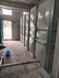 GRP su deposu örnek montaj